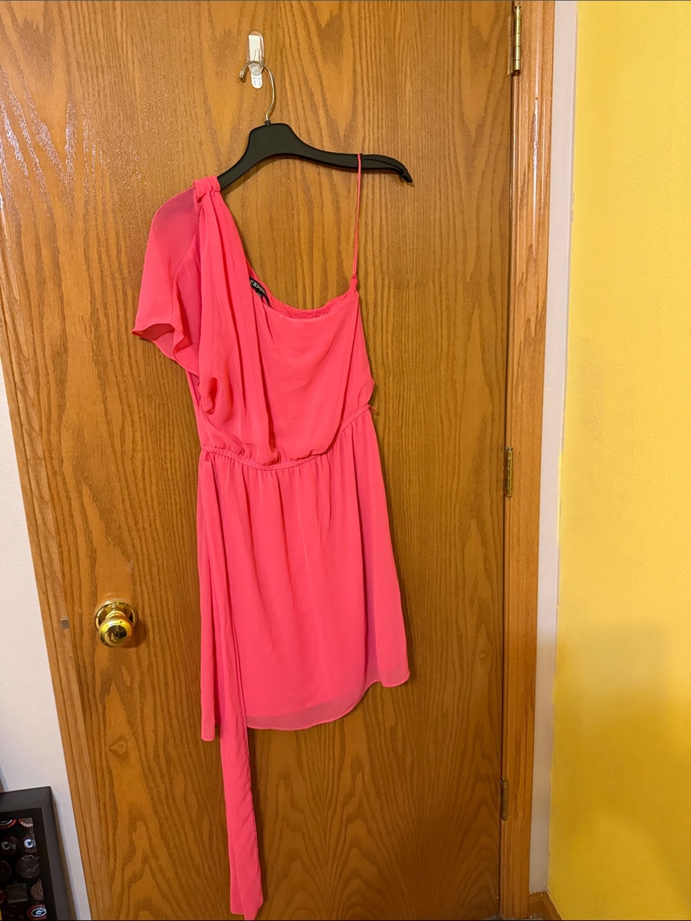 Express One-Shoulder Hot Pink Party Dress